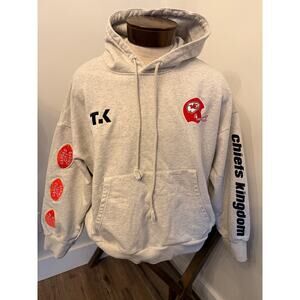 Unisex Tru Kolors Heather Gray Kansas City Chiefs Retro Patch Pullover Size XL
